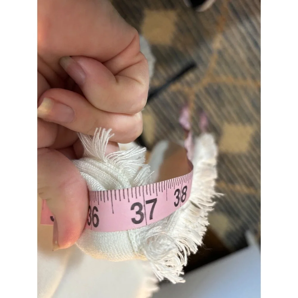 Kate Spade White Sleeveless Fringe Trim Tiered Knit Fit and Flare Dress Medium - Picture 15 of 15